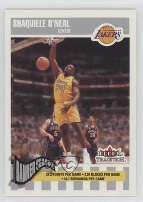 2002 Fleer Tradition Banner Season Crystal 161/199 Shaquille O'Neal #258 HOF 2h4