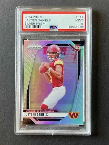 2024 Panini Prizm - Rookies Jayden Daniels #347 Silver Prizm (RC) PSA 9