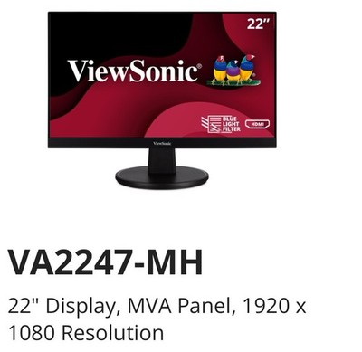 ViewSonic Va2447-MH 24'' Full HD LED LCD Monitor - Black
