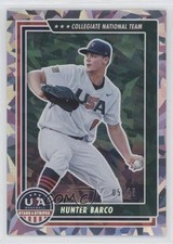 2022 Panini USA Baseball Stars & Stripes Cracked Ice 5/23 Hunter Barco #1 h3a