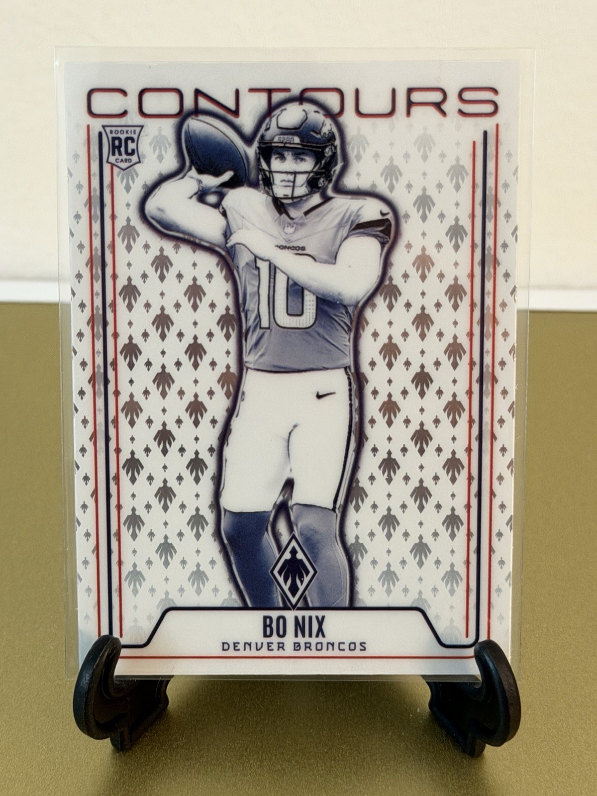 2024 Panini Phoenix Football Contours Bo Nix #CON-BNX Lazer Prizm RC Broncos