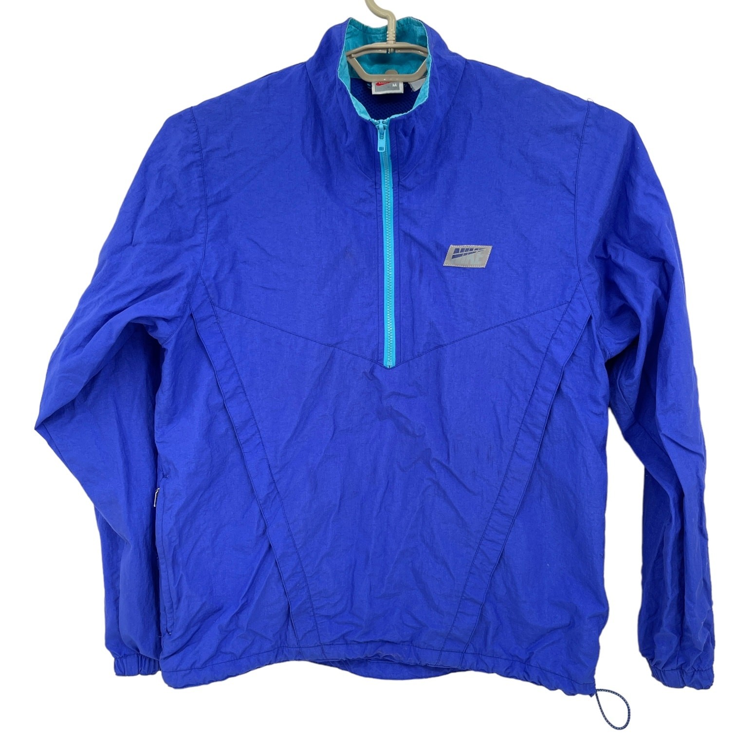 SACAI X NIKE Giacca a vento Nike vintage anni 90 Spell Out Gortex 3M riflettente 1 4 zip M