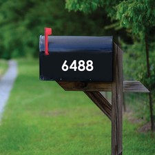 Set of 2-Classic Mailbox Numbers Vinyl Decal, Mailbox Number Stickers - 3 inch