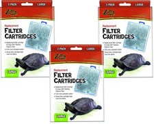 Zilla Water Filter Bundle 9 Large Replacement Cartridges For Aquatic Turtles