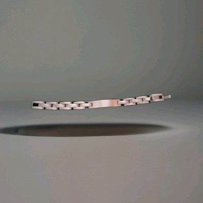 EUC Chisel Pure Brushed Titanium Bracelet Name plate  Engraving engravable 