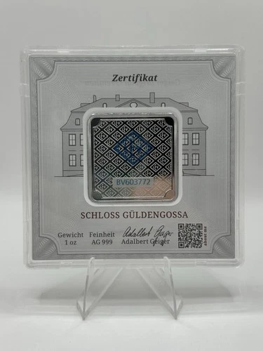 Geiger Edelmetalle 1 oz .999 Fine Silver Bar Original Square Series In OMP
