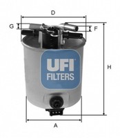 Kraftstofffilter UFI 55.393.00 Filtereinsatz FüR Sandero Logan Dacia MCV Renault