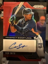 2025 Prizm Baseball Cam Smith RC Prospect Signatures #PS-CS Red Prizm 51/99 SP