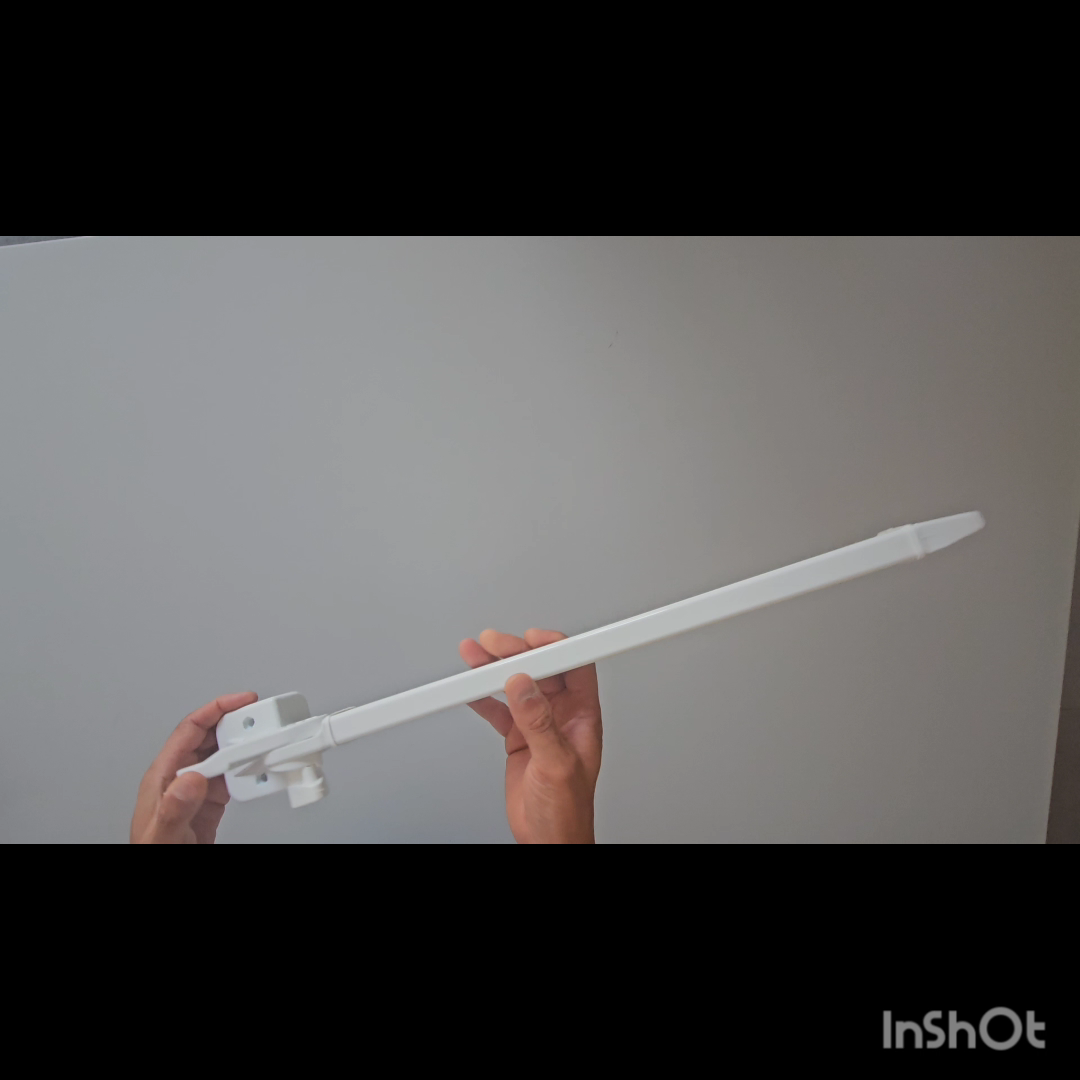 RSBFER Asta per Tende per finestre con Braccio oscillante, Pannelli Laterali Espositore per Tende per finestre Binario per Tende per Porta Anteriore,d'oro,70cm/28in