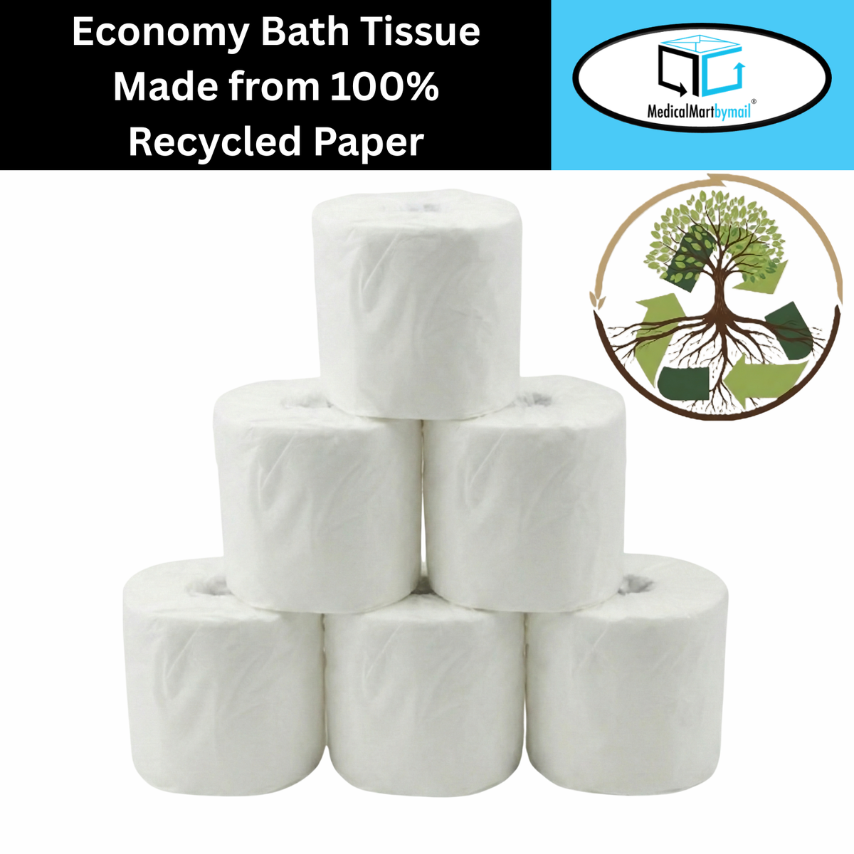 96 Rolls Boardwalk Bath Tissue – 500 Sheets Per Roll, 2-Ply, White, Bulk Commercial