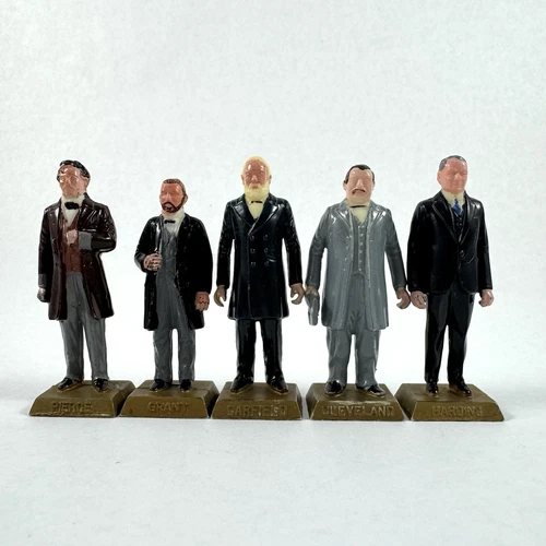 Lot Of 5 PRESIDENTS Vintage 1960s Marx Presidents Figures 2.5"
