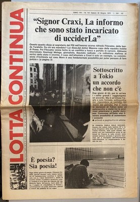 lotta continua 1979 30 giugno signor craxi la informo che sono stato incaricato