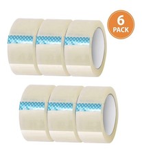 Clear Packing Tape 6 Rolls 48mm x 60m – Strong Parcel & Moving Tape &Box Sealing