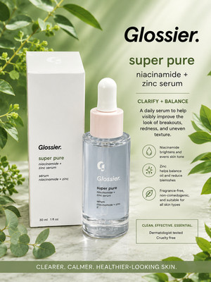 GLOSSIER SUPER  PURE  NIACINAMIDE + ZINK SERUM 1 OZ NEW IN BOX