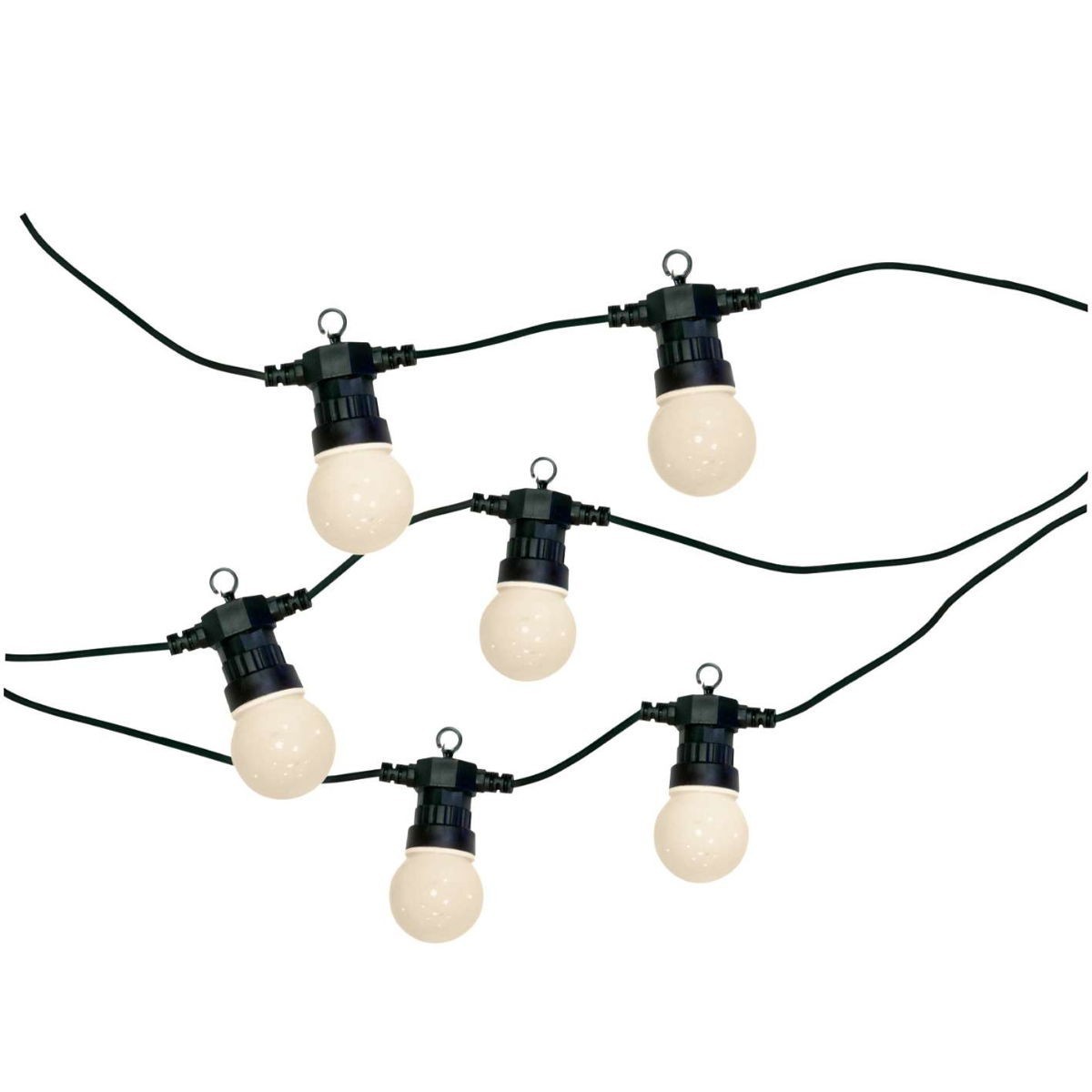 LED 20 Large Globe Festoon String - White - S9399