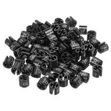 Clothes Hanger Marker 4XL Size Fit Hanger Rod for Garment Color Coding Black,...