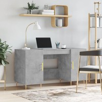 Schreibtisch Betongrau 140X50X75 Cm Spanplatte