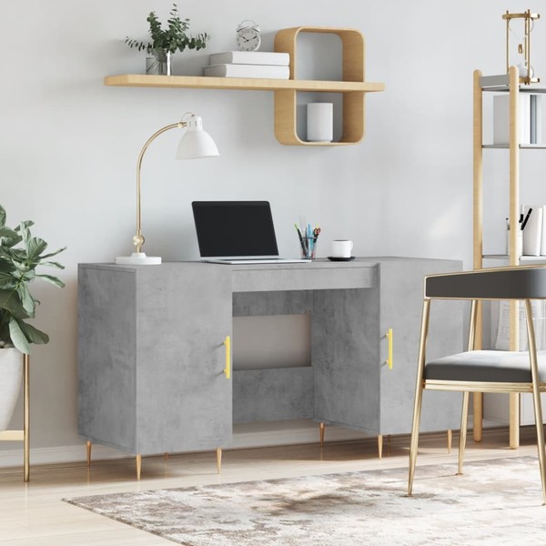 Schreibtisch Betongrau 140X50X75 Cm Spanplatte-image