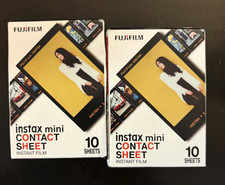  2 Fujifilm Instax Mini Contact Sheet Instant Film 10 Sheets ea NIB