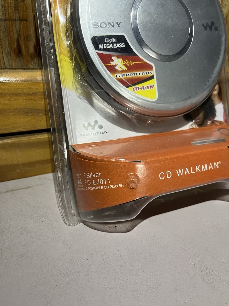 Sony CD Walkman D-EJ011 Silver Portable CD Player G-Protection Sony CD Walkman D-EJ011 Silver Portable CD Player G-Protection