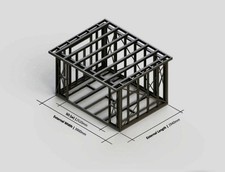 Galvanised Steel Modular Frame for Building 4m × 3m - Other Sizes Available