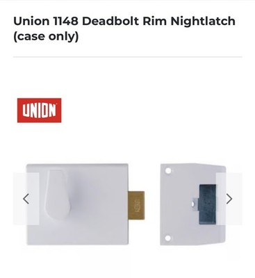 Union Deadbolt Nightlatch 60 mm weiß nur Gehäuse ohne Zylinder (J1148-WE)