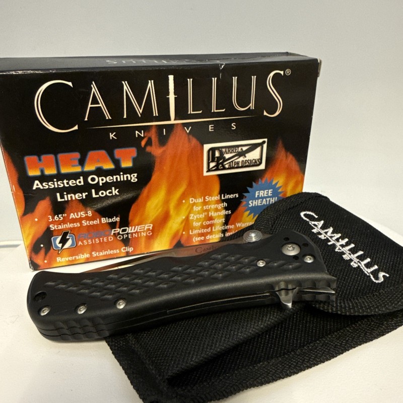 Camillus Heat Darrel Ralph Design Robo Power AUS8 Folding Blade Pocket Knife NOS