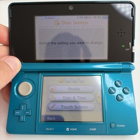 Nice! Nintendo 3DS Handheld Video Game Console Aqua Blue CTR-001 (USA) W Charger