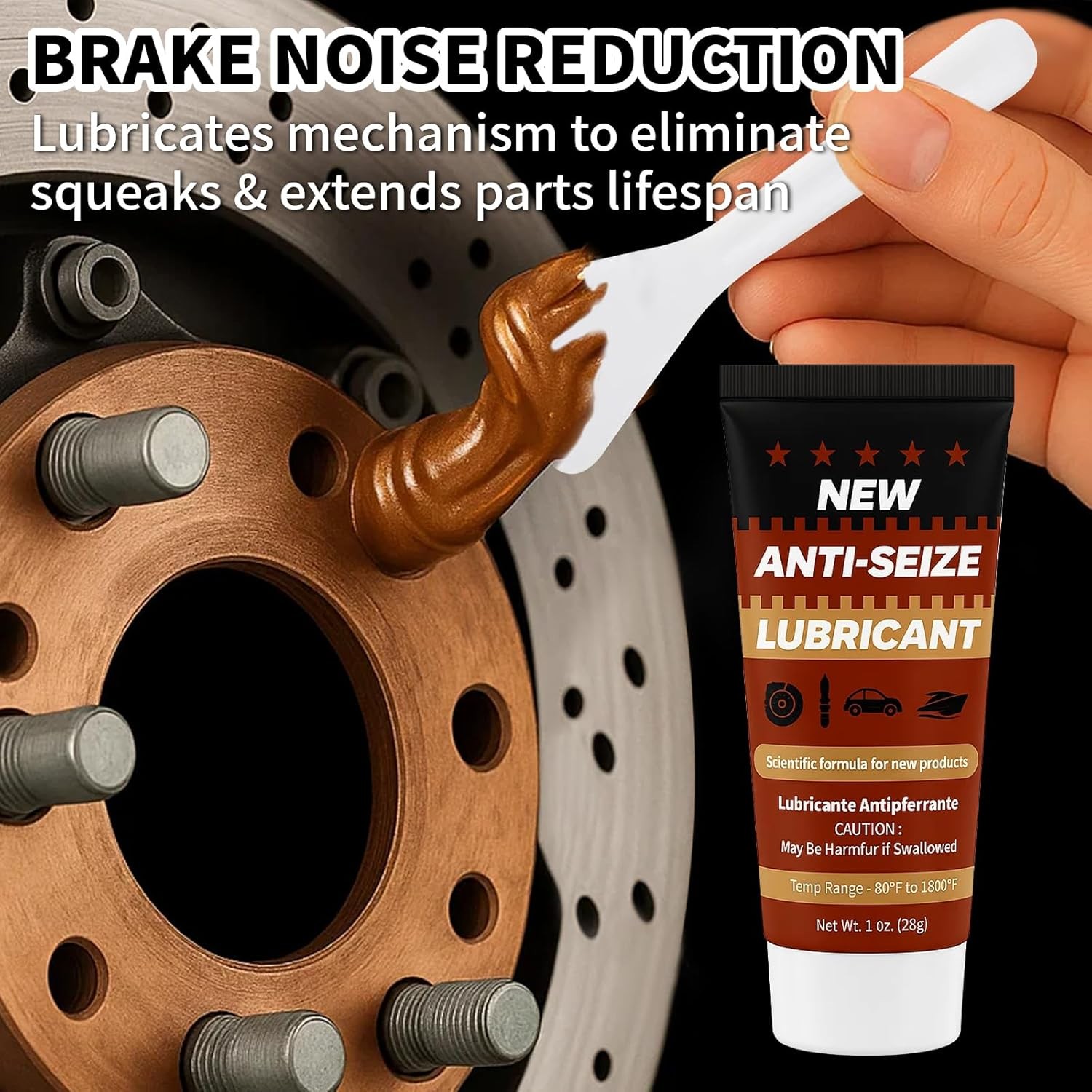 Copper Anti-Seize Brake Caliper Grease & Thread Lubricant - High Temp Copper Ant