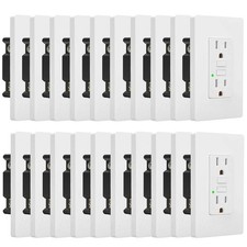 GFI GFCI Outlet 20 Amp Electric Receptacles Plugs Non-TR with Wall Plate 20 Pack