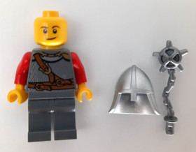 LEGO Lion Knight Minifigure cas478a, 9349 Retired Vintage, Mace & Helmet