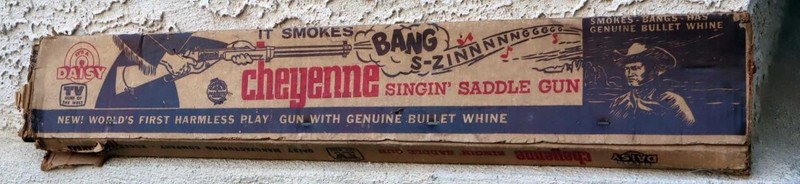 Vintage Daisy Cheyenne Singin' Saddle Gun Box Only — TV Guns of the West 1959