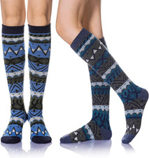 Women's Knee High Wool Socks Winter Thick Thermal Soft Comfy Over Knee Long High