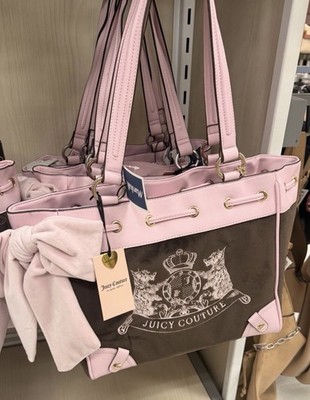 Juicy couture brown and pink scottie dog tote handbag daydreamer
