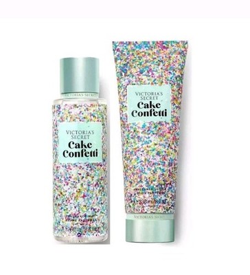 Victoria's Secret CAKE CONFETTI Fragrance Mist 8.4 oz & Fragrance Lotion Set