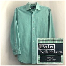 Sz L 16 1/2 POLO RALPH LAUREN Men  s Long Sleeve, Button Down, CLASSIC FIT Shirt
