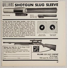 Anuncio impreso Williams Gun Sight Company 1965 escopeta manga bala Davison, Michigan