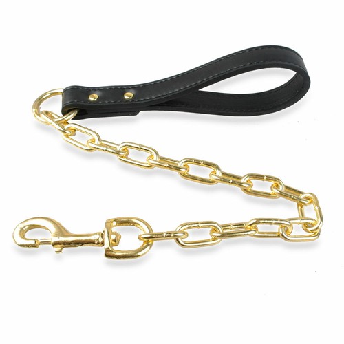 5 mm de espesor cuero perro cadena de metal correa perros grandes cuello fuerte resistente plomo - Imagen 8 de 13