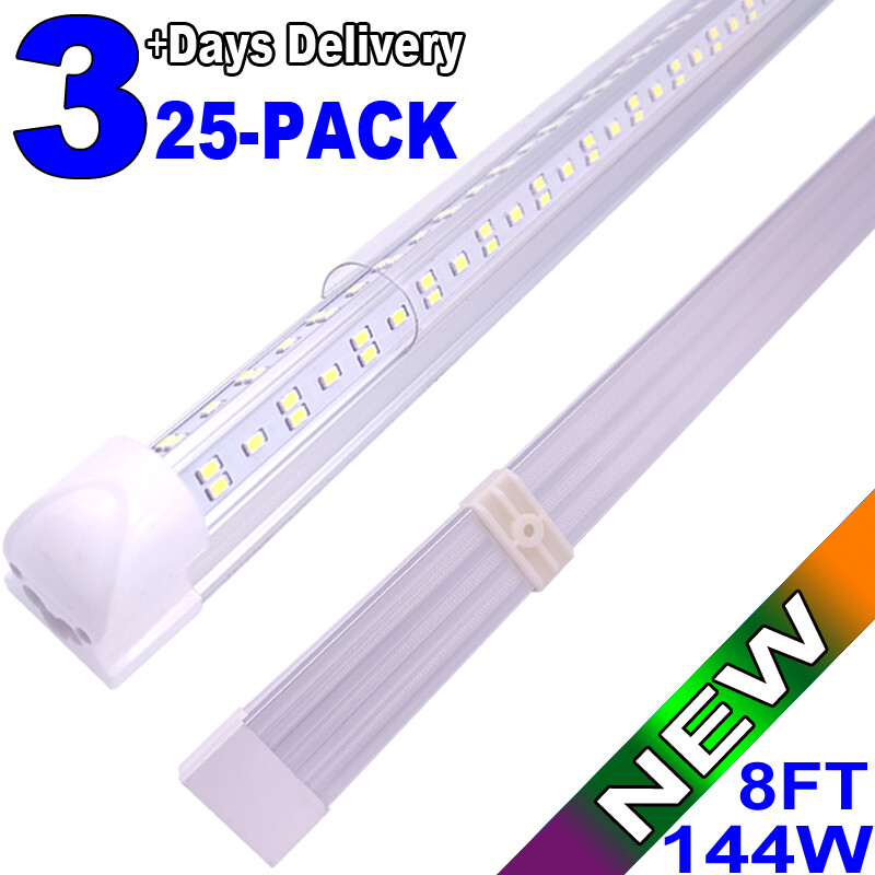 LED Tube 8ft Led Tube Light Bulbs 144W 8 FT Linkable LED Shop Light Fixture 25P