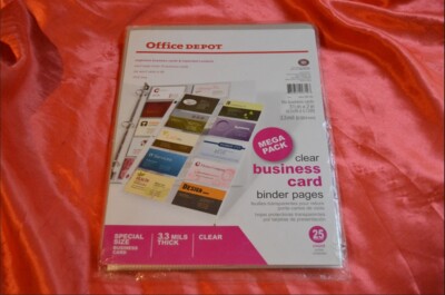 business card binder refill pages 50/Box Clear Heavyweight Business Card Sleeve Pages, Refill Pages, 10  Pockets Per Sheet, 3 Ring Business Card Binder Sheets, by Better Office  Products, 50 Count : Amazon.co.za: Office Products