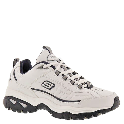 Skechers Energy Afterburn White Navy Leather Shoes Sneakers