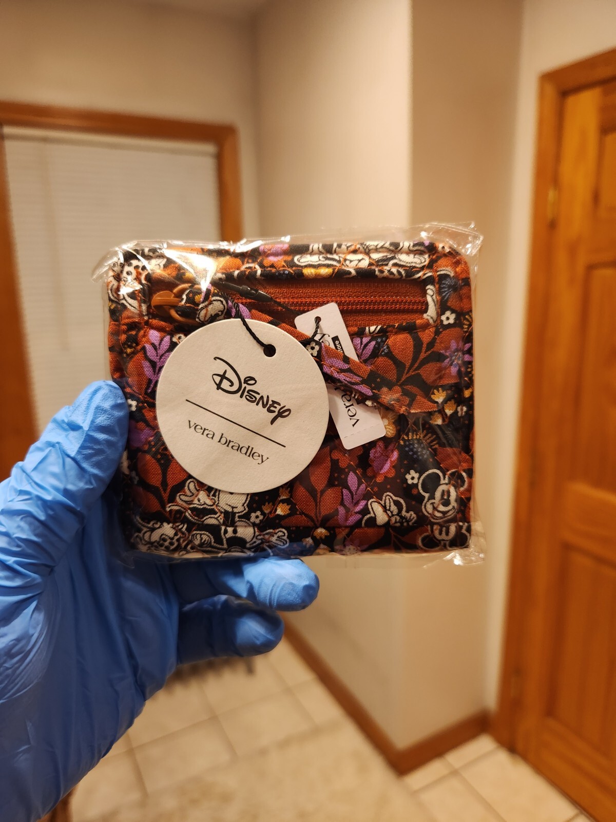 Vera Bradley Disney Mickey & Minnie Vine Floral Essential Small Wallet NWT