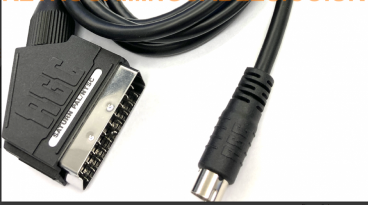 Sega Saturn, SCART/RGB Cable, Packapunch, RetroGamingCables,USA