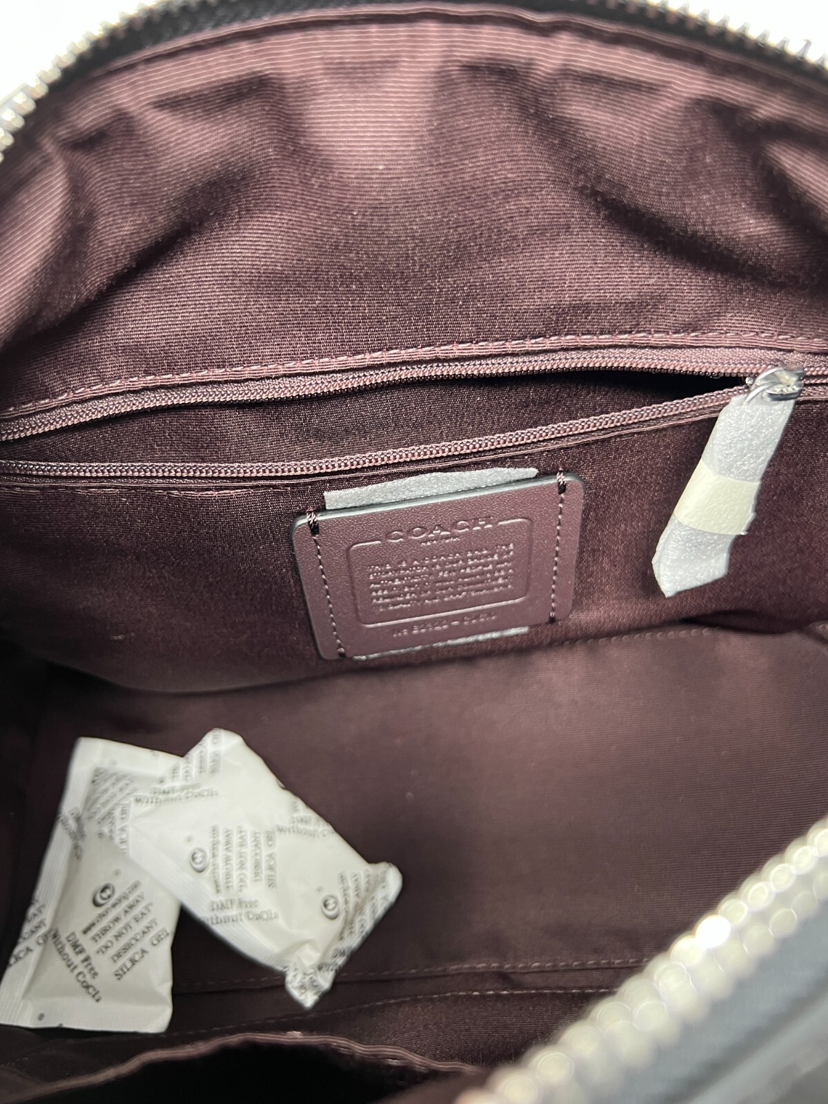 COACH Rowan Satchel Puffy Diamond Quilting Black CJ610 Nappa Leather