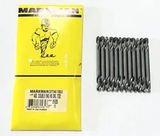 Marxman 7/32" HSS Double End Body Drills 135° Split Point USA Made 12 Pack