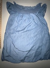 Alice & UO Dress Women’s Large Hermione denim off the shoulders dress Blue