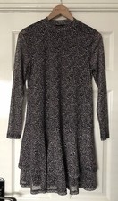Mint Velvet Gorgeous Black Tiered Ruffle Mini Dress Size 10.