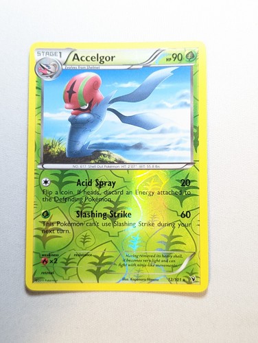 Accelgor - 12/101 - Rare - Reverse Holo English Pokemon Noble Victories