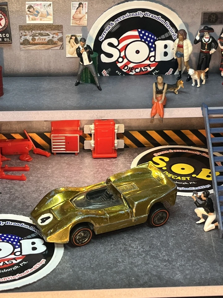 McLaren MSA 1969 Hot Wheels Redlines usado excelente estado dorado fundido a presión EE. UU. Foto 3 de 4