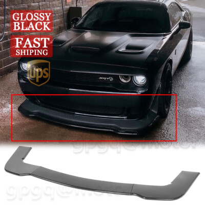 For Dodge Challenger SRT 2012-22 Glossy Black Front Bumper Lip Splitter Spoiler